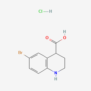 molecular formula C10H11BrClNO2 B13561560 6-Bromo-1,2,3,4-tetrahydroquinoline-4-carboxylicacidhydrochloride 