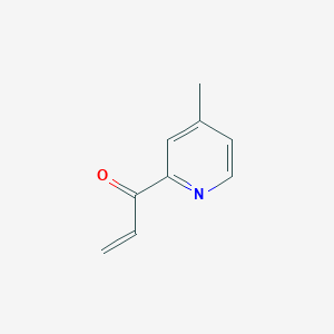 molecular formula C9H9NO B13561590 1-(4-Methylpyridin-2-yl)prop-2-en-1-one 