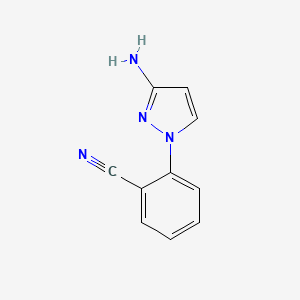 molecular formula C10H8N4 B13561635 2-(3-amino-1H-pyrazol-1-yl)benzonitrile 