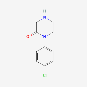 molecular formula C10H11ClN2O B1356171 1-(4-氯苯基)哌嗪-2-酮 CAS No. 55083-85-7