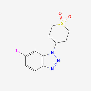 4-(6-Iodo-1H-benzo[d][1,2,3]triazol-1-yl)tetrahydro-2H-thiopyran 1,1-dioxide