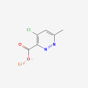 molecular formula C6H4ClLiN2O2 B13561825 Lithium(1+)4-chloro-6-methylpyridazine-3-carboxylate 