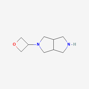 molecular formula C9H16N2O B13561930 2-(Oxetan-3-yl)-octahydropyrrolo[3,4-c]pyrrole 