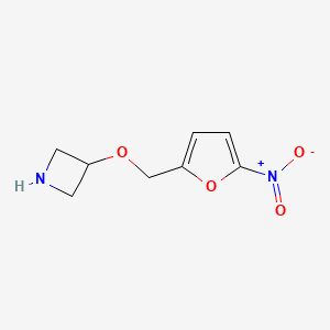 molecular formula C8H10N2O4 B13561936 3-((5-Nitrofuran-2-yl)methoxy)azetidine 