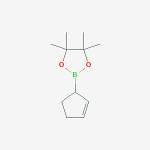 molecular formula C11H19BO2 B1356194 2-环戊-2-烯-1-基-4,4,5,5-四甲基-1,3,2-二氧杂硼环丁烷 CAS No. 287944-11-0