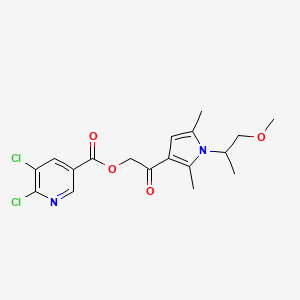 [2-[1-(1-Methoxypropan-2-yl)-2,5-dimethylpyrrol-3-yl]-2-oxoethyl] 5,6-dichloropyridine-3-carboxylate