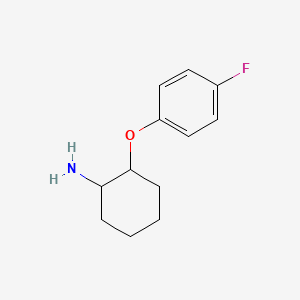 molecular formula C12H16FNO B13561990 2-(4-Fluorophenoxy)cyclohexan-1-amine 