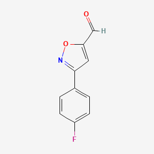 molecular formula C10H6FNO2 B1356203 3-(4-氟苯基)异噁唑-5-甲醛 CAS No. 251912-65-9