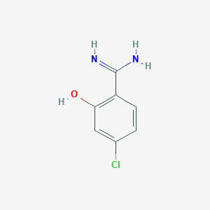 molecular formula C7H7ClN2O B13562042 4-Chloro-2-hydroxybenzimidamide 