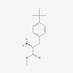 molecular formula C14H21NO2 B13562050 Methyl (R)-2-amino-3-(4-(tert-butyl)phenyl)propanoate 