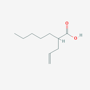 molecular formula C10H18O2 B13562068 2-(Prop-2-en-1-yl)heptanoicacid 