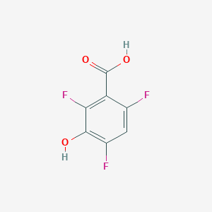 molecular formula C7H3F3O3 B13562127 2,4,6-Trifluoro-3-hydroxybenzoic acid 