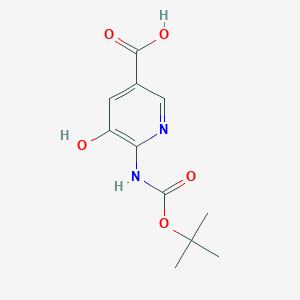 6-{[(Tert-butoxy)carbonyl]amino}-5-hydroxypyridine-3-carboxylic acid