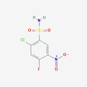 2-Chloro-4-fluoro-5-nitrobenzene-1-sulfonamide