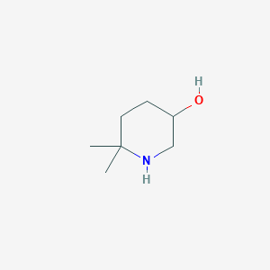 molecular formula C7H15NO B13562228 6,6-Dimethylpiperidin-3-ol 