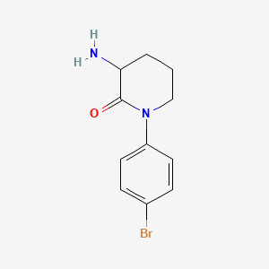 molecular formula C11H13BrN2O B13562233 3-Amino-1-(4-bromophenyl)piperidin-2-one 