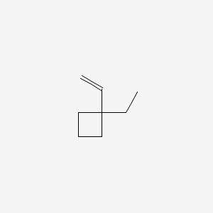 molecular formula C8H14 B13562362 1-Ethenyl-1-ethylcyclobutane 