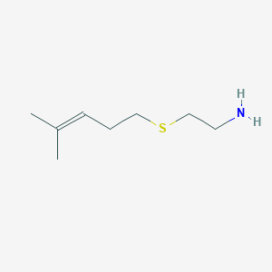 molecular formula C8H17NS B13562480 2-[(4-Methylpent-3-en-1-yl)sulfanyl]ethan-1-amine 