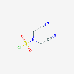 molecular formula C4H4ClN3O2S B13562486 Bis(cyanomethyl)sulfamoyl chloride 