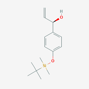 molecular formula C15H24O2Si B13562537 (1R)-1-{4-[(tert-butyldimethylsilyl)oxy]phenyl}prop-2-en-1-ol 