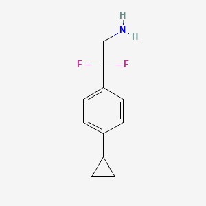 molecular formula C11H13F2N B13562544 2-(4-Cyclopropylphenyl)-2,2-difluoroethan-1-amine 