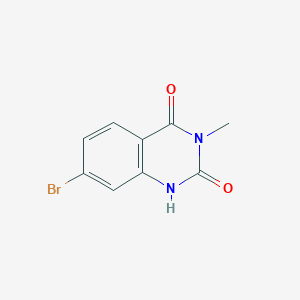 molecular formula C9H7BrN2O2 B13562575 7-bromo-2-hydroxy-3-methylquinazolin-4(3H)-one 