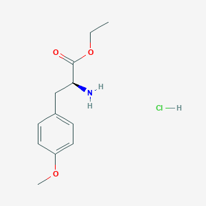 molecular formula C12H18ClNO3 B13562579 ethyl (2S)-2-amino-3-(4-methoxyphenyl)propanoate;hydrochloride 