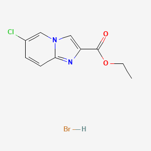 molecular formula C10H10BrClN2O2 B1356258 Bromhydrate de 6-chloroimidazo[1,2-a]pyridine-2-carboxylate d'éthyle CAS No. 1177351-45-9