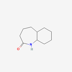 molecular formula C10H17NO B13562589 decahydro-1H-1-benzazepin-2-one,Mixtureofdiastereomers 