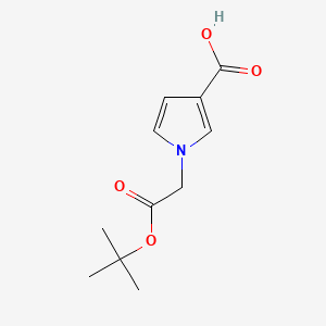 molecular formula C11H15NO4 B13562594 1-[2-(tert-butoxy)-2-oxoethyl]-1H-pyrrole-3-carboxylic acid CAS No. 2803851-88-7