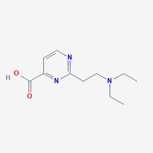 molecular formula C11H17N3O2 B13562596 2-(2-(Diethylamino)ethyl)pyrimidine-4-carboxylic acid 