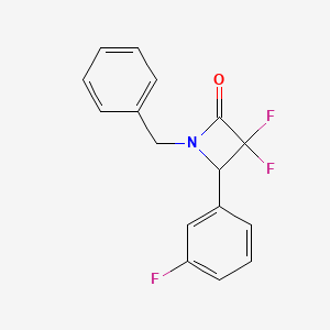 1-Benzyl-3,3-difluoro-4-(3-fluorophenyl)azetidin-2-one