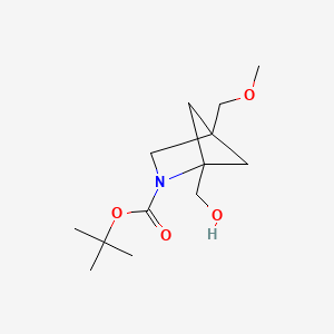 molecular formula C13H23NO4 B13562678 Tert-butyl 1-(hydroxymethyl)-4-(methoxymethyl)-2-azabicyclo[2.1.1]hexane-2-carboxylate 