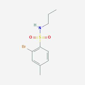 molecular formula C10H14BrNO2S B13562686 2-bromo-4-methyl-N-propylbenzenesulfonamide 