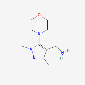 [1,3-Dimethyl-5-(morpholin-4-yl)-1h-pyrazol-4-yl]methanamine