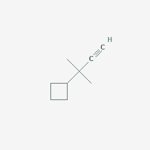 molecular formula C9H14 B13562762 (2-Methylbut-3-yn-2-yl)cyclobutane 