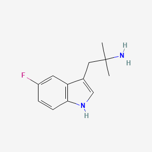 molecular formula C12H15FN2 B13562767 1-(5-fluoro-1H-indol-3-yl)-2-methylpropan-2-amine 