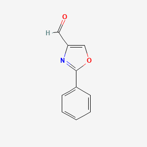 molecular formula C10H7NO2 B1356282 2-苯基-1,3-噁唑-4-甲醛 CAS No. 20771-08-8