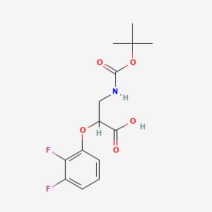 molecular formula C14H17F2NO5 B13562823 3-{[(Tert-butoxy)carbonyl]amino}-2-(2,3-difluorophenoxy)propanoicacid 