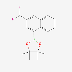 molecular formula C17H19BF2O2 B13562831 2-[3-(Difluoromethyl)naphthalen-1-yl]-4,4,5,5-tetramethyl-1,3,2-dioxaborolane 