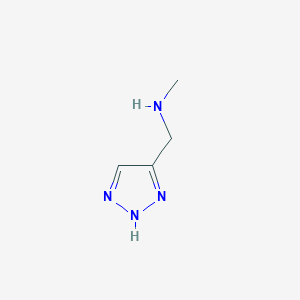 molecular formula C4H8N4 B13562854 methyl(1H-1,2,3-triazol-4-ylmethyl)amine 