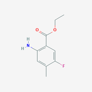 molecular formula C10H12FNO2 B13562911 Ethyl 2-amino-5-fluoro-4-methylbenzoate 