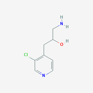 molecular formula C8H11ClN2O B13562917 1-Amino-3-(3-chloropyridin-4-yl)propan-2-ol 