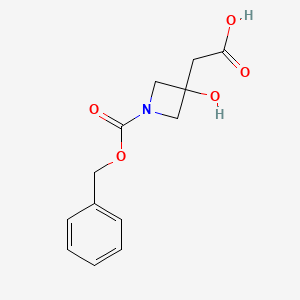 2-{1-[(Benzyloxy)carbonyl]-3-hydroxyazetidin-3-yl}aceticacid