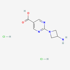 2-(3-Aminoazetidin-1-yl)pyrimidine-5-carboxylicaciddihydrochloride