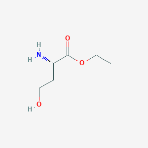 molecular formula C6H13NO3 B13562973 Homoserine, ethyl ester 