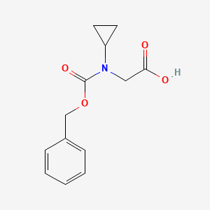 molecular formula C13H15NO4 B13563005 2-{[(Benzyloxy)carbonyl](cyclopropyl)amino}acetic acid CAS No. 71922-64-0