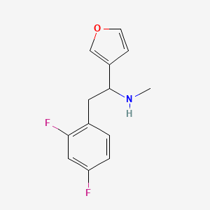 2-(2,4-Difluorophenyl)-1-(furan-3-yl)-N-methylethan-1-amine