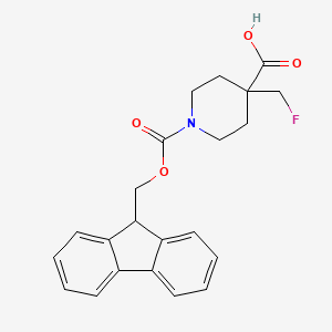 molecular formula C22H22FNO4 B13563085 1-{[(9H-fluoren-9-yl)methoxy]carbonyl}-4-(fluoromethyl)piperidine-4-carboxylic acid 