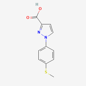 1-(4-(Methylthio)phenyl)-1h-pyrazole-3-carboxylic acid